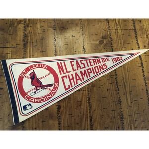 Vintage St Louis Cardinals 1982 NL Eastern Division Champions MLB Pennant Banner